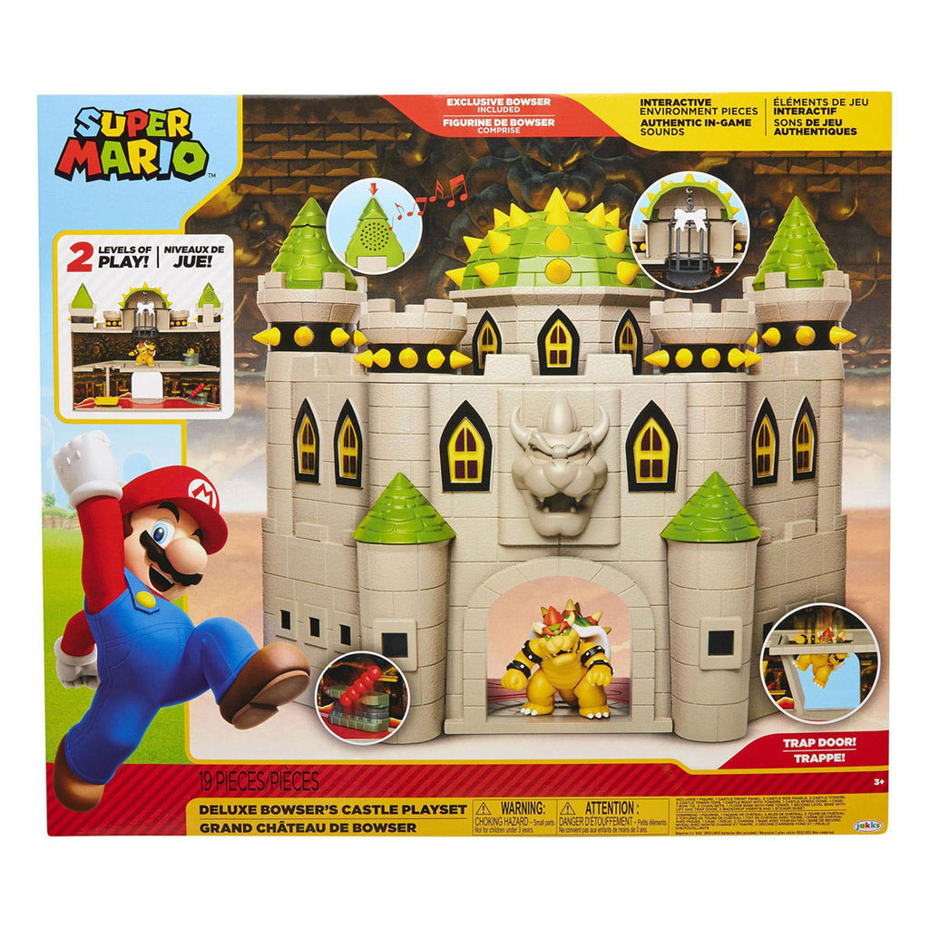 Jakks nintendo super mario deluxe 6 cm bowser castle-speelset