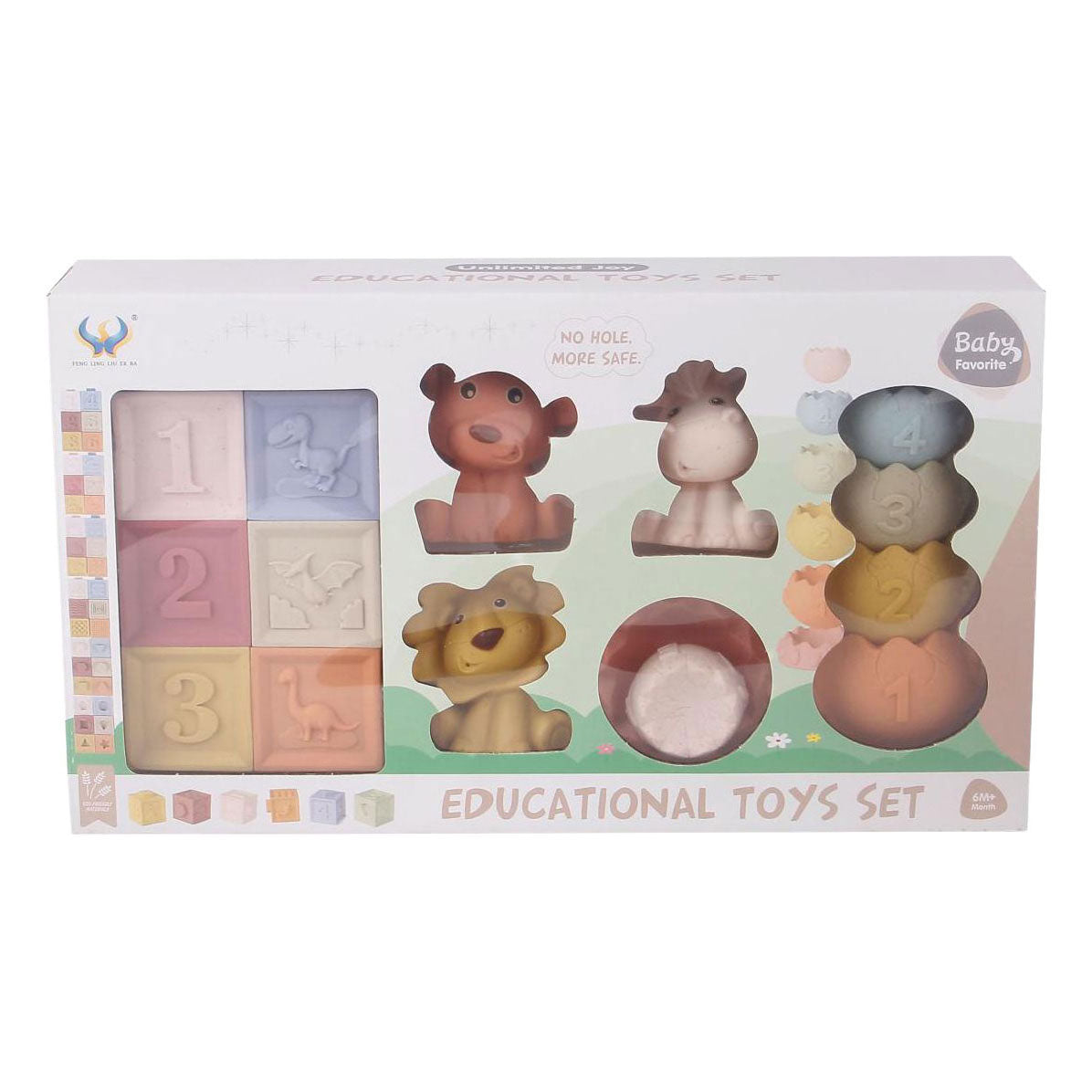 - Soft Speelgoed Pastel Kleuren - 15dlg.