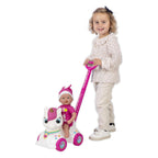- Dollicorn Babypop met Eeenhoorn Loopauto - 37cm