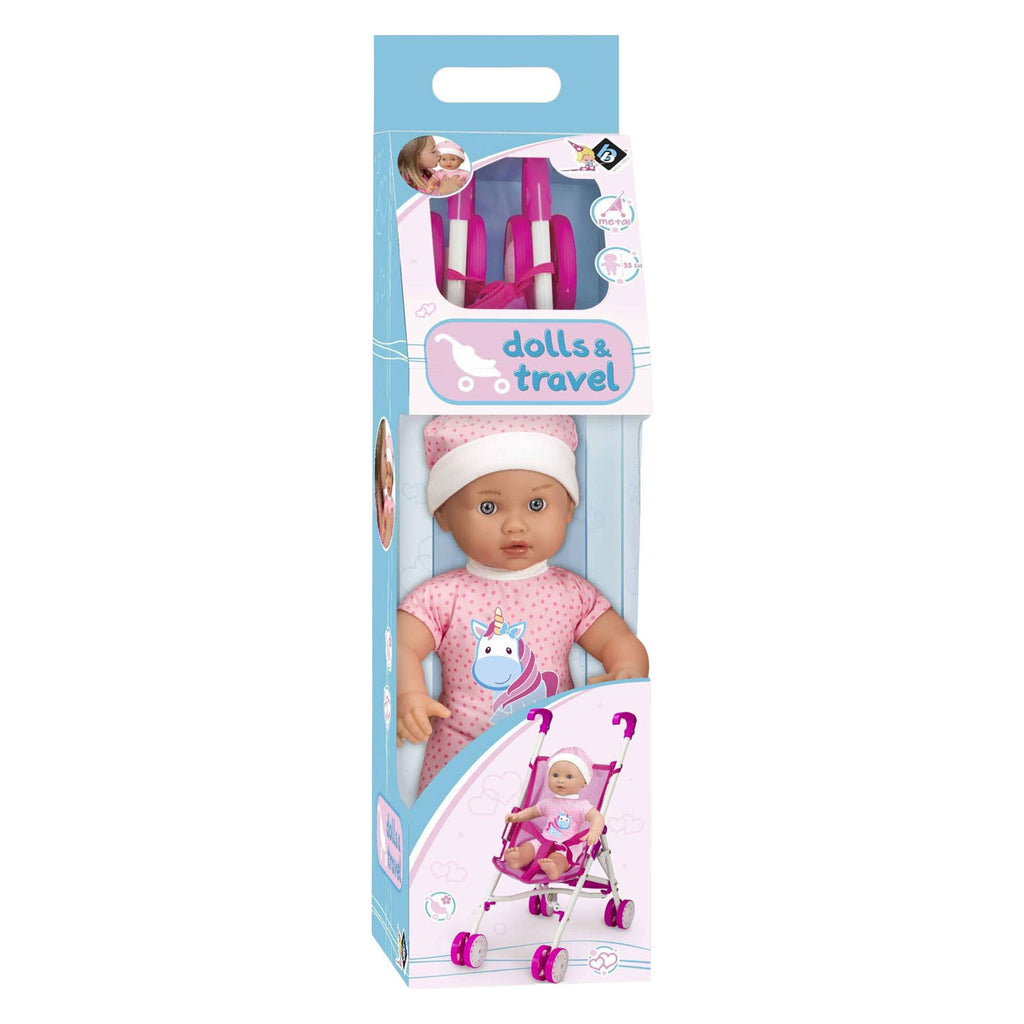 - Babypop met Buggy - 35cm