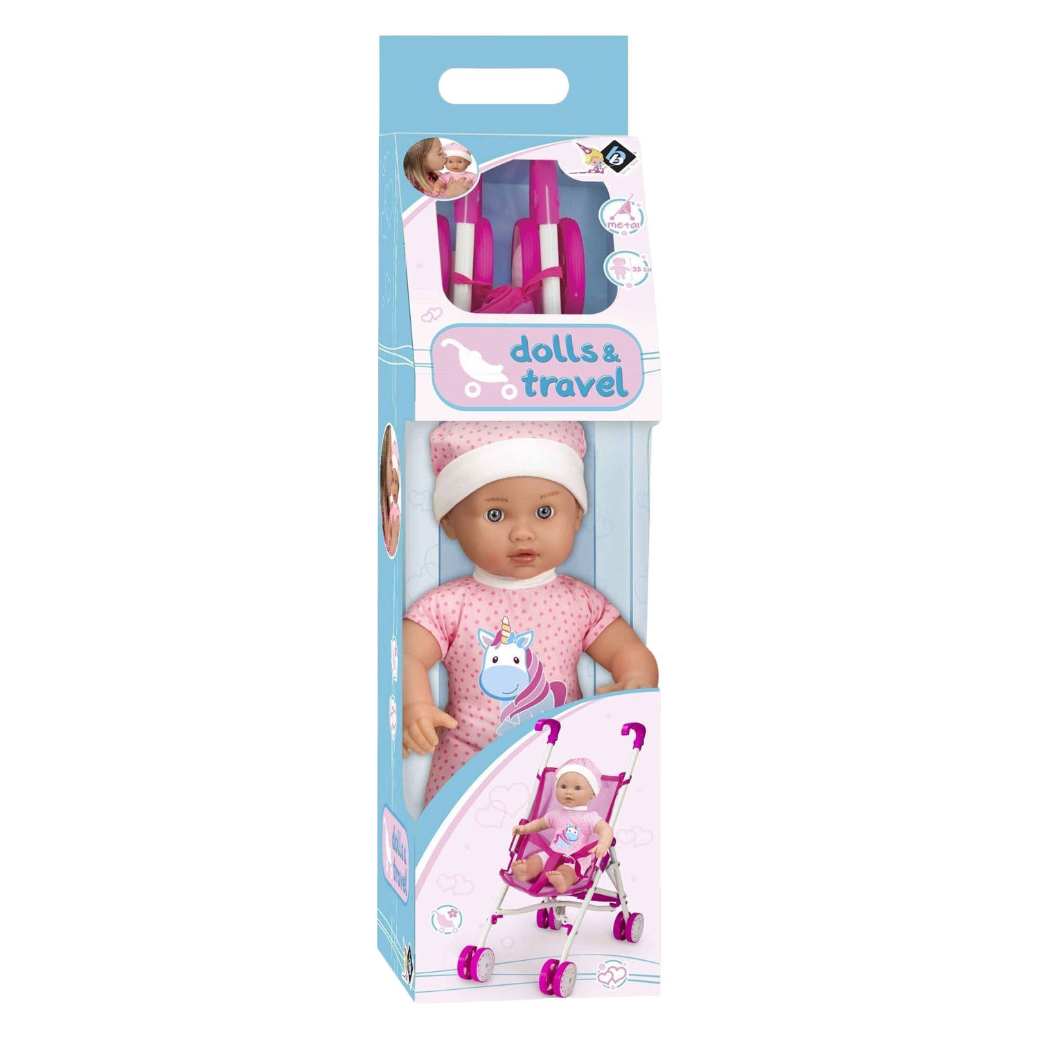 - Babypop met Buggy - 35cm