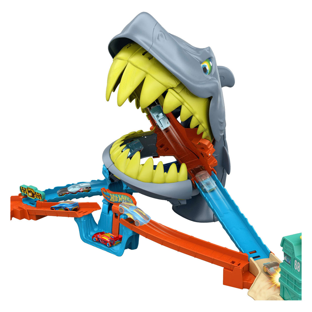 Hot wheels city haaienstrand speelset en metalen speelgoedauto