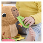 Fisher-Price - Fisher-Price snackende capibara knuffel - zintuiglijk speelgoed met bijtring en rammelaar