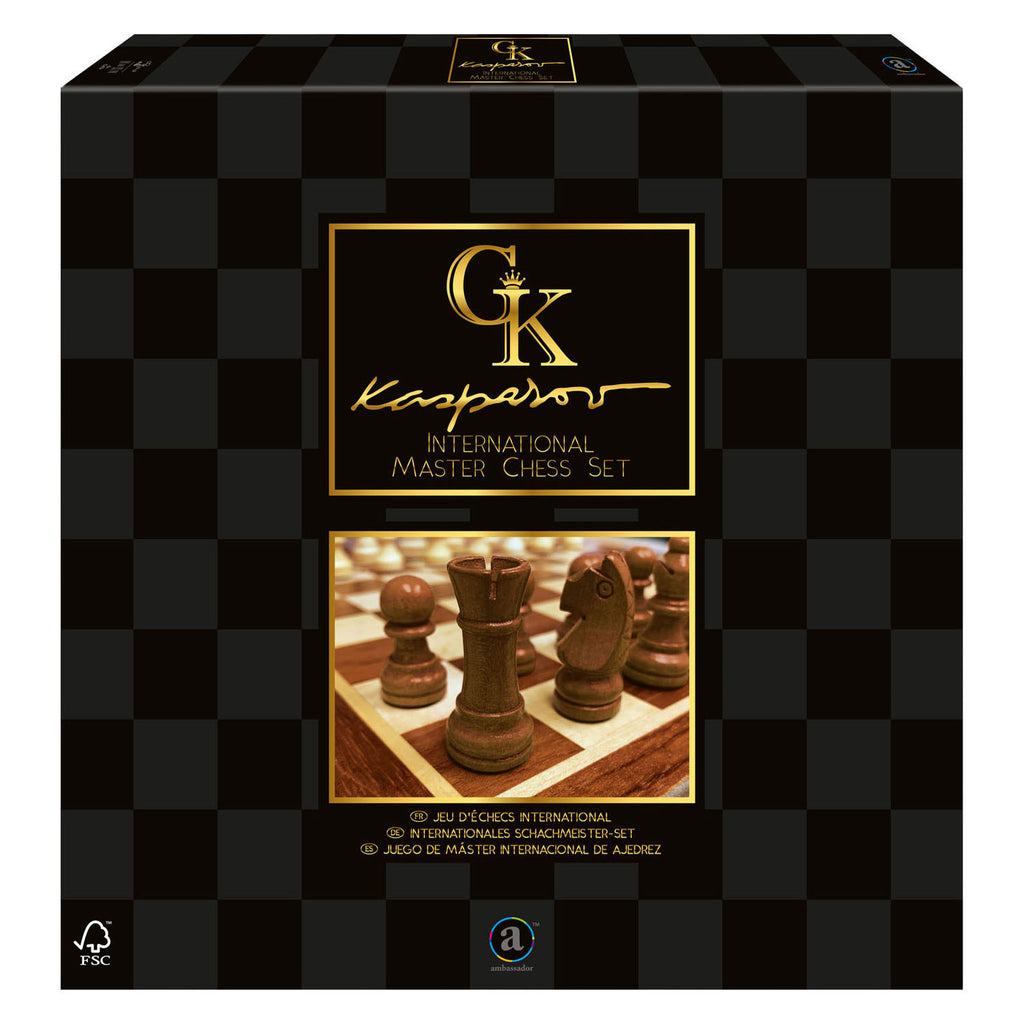 Kasparov houten schaakspel - 30x30cm