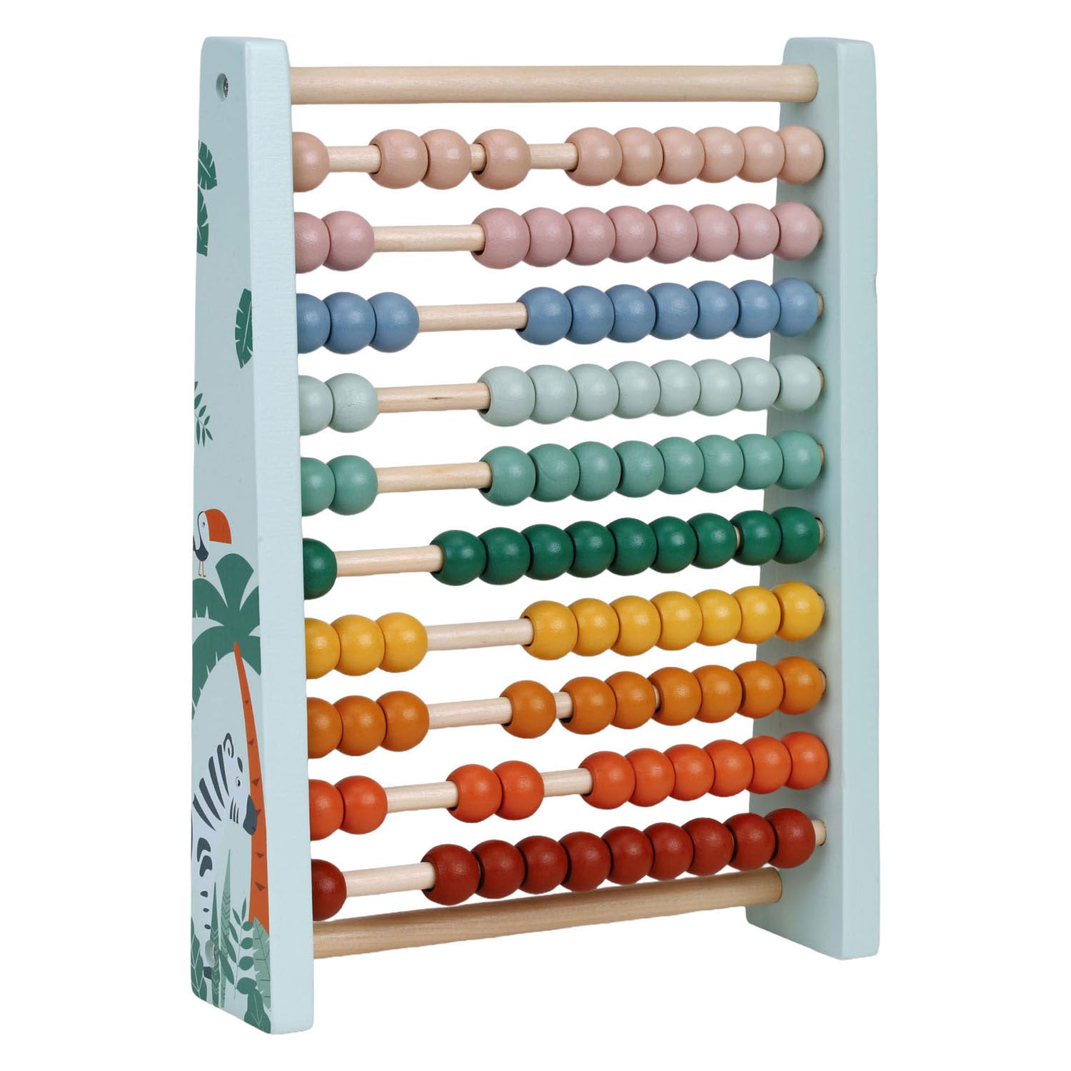 - Houten Telraam Pastelkleurig - 24x27cm