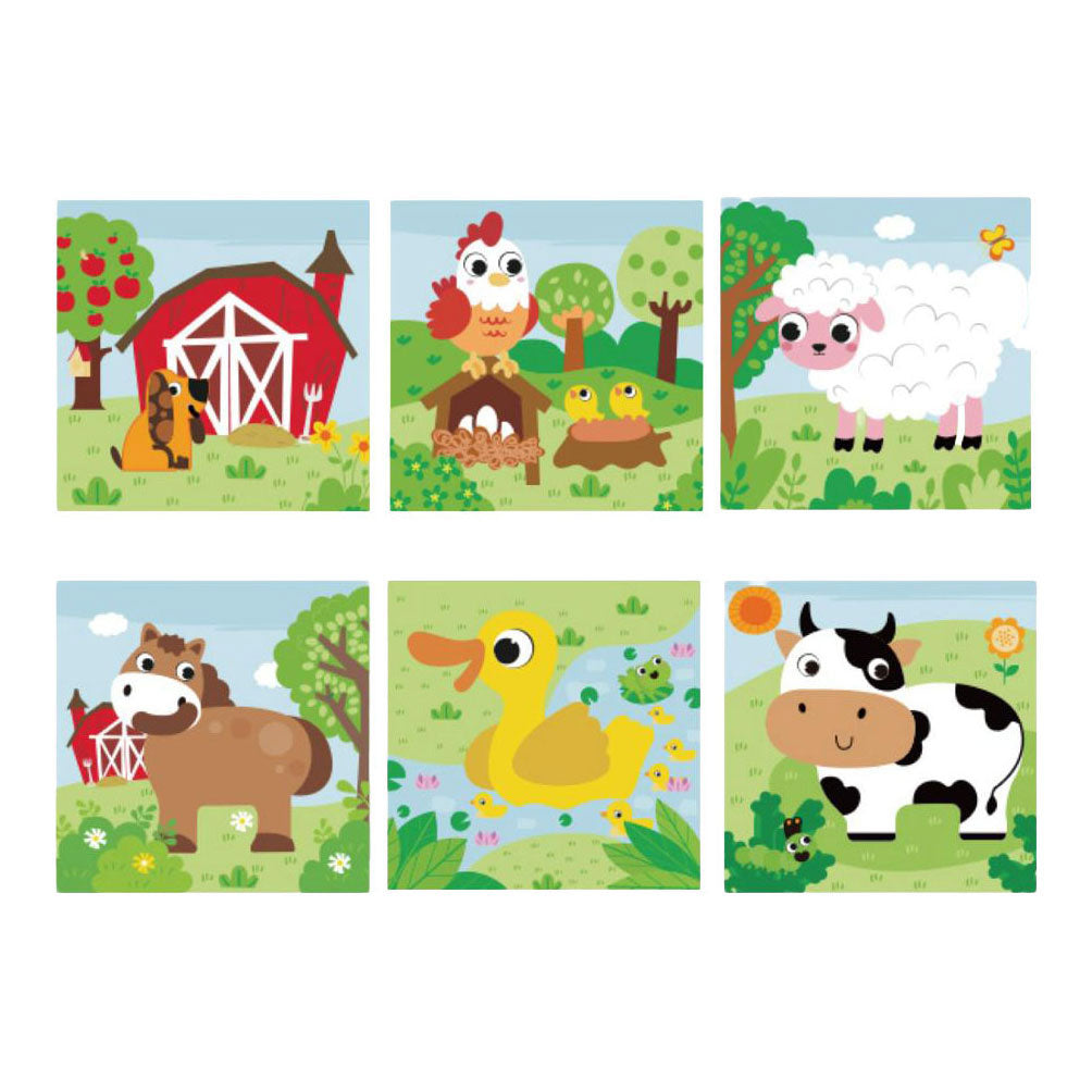 - Blokkenpuzzel Boerderij - 9 delig