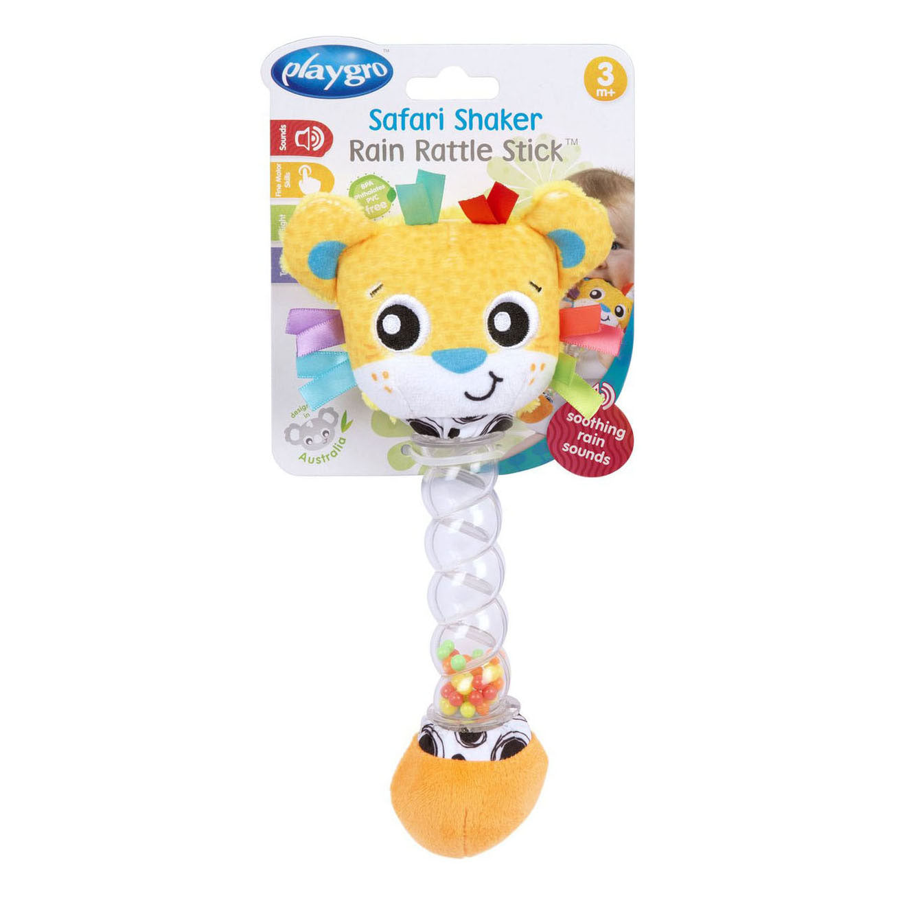 Playgro - gro Schudrammelaar leeuw