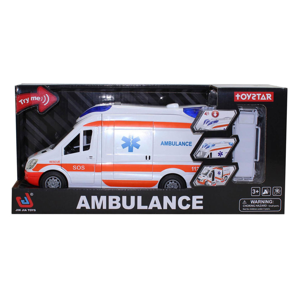 - Ambulance met Licht en Geluid - 27cm