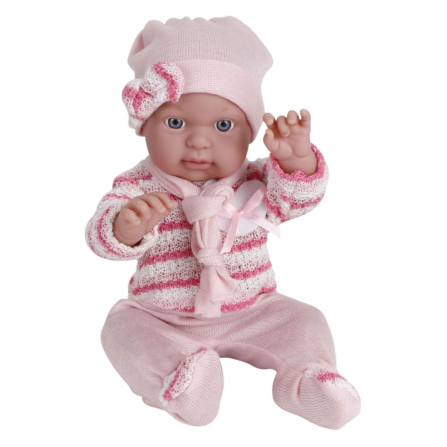 - Baby met Roze Outfit en Muts - 45cm