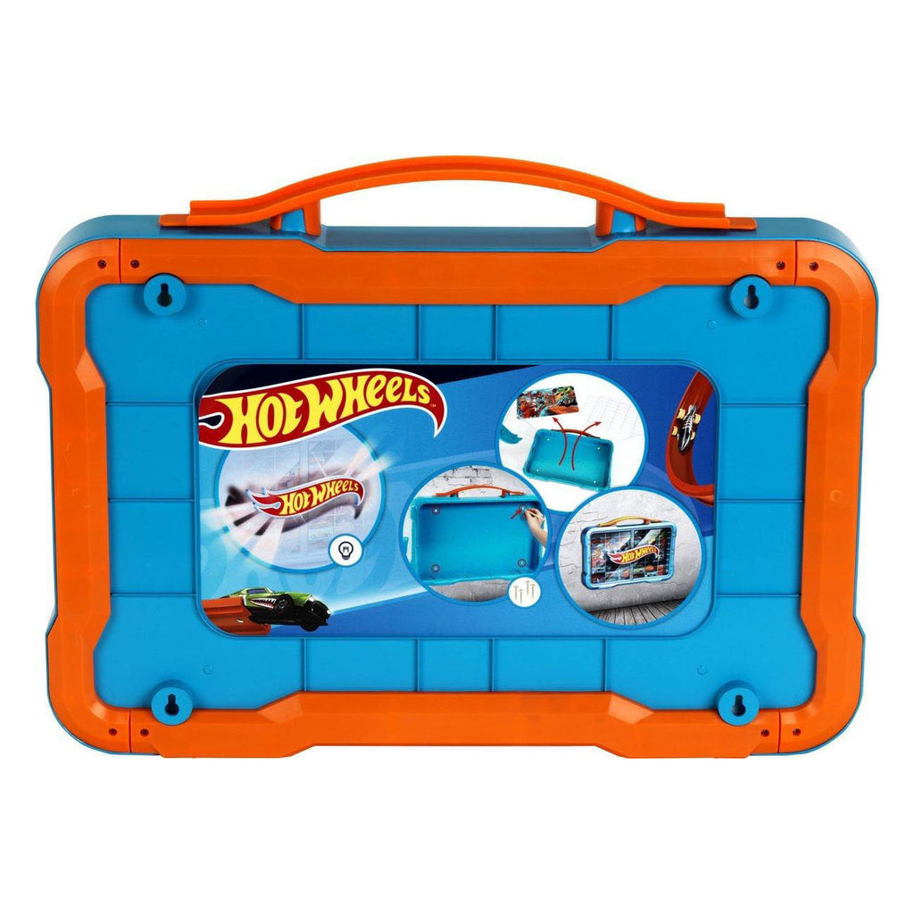 Klein Toys - Klein Toys hot wheels - verzamelkoffer - vitrine - geschikt voor 54 auto's - blauw oranje