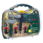 Klein Toys - Klein Toys bosch mini 16-delige speelgoed gereedschapskoffer - boormachine hamer zaag steeksleutel en gereedschap accessoires - incl. licht- en geluidseffecten - groen