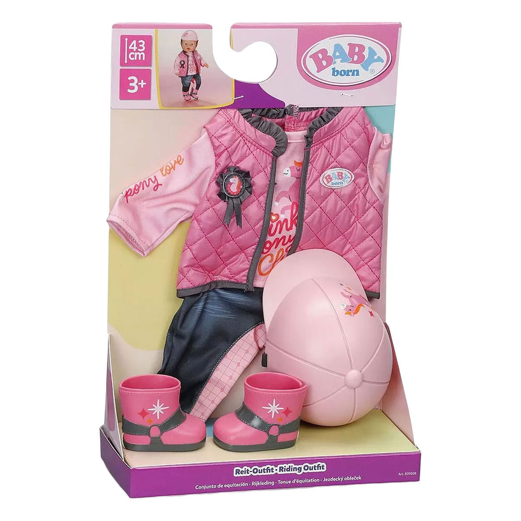 Baby born paardrijkleding - 43cm