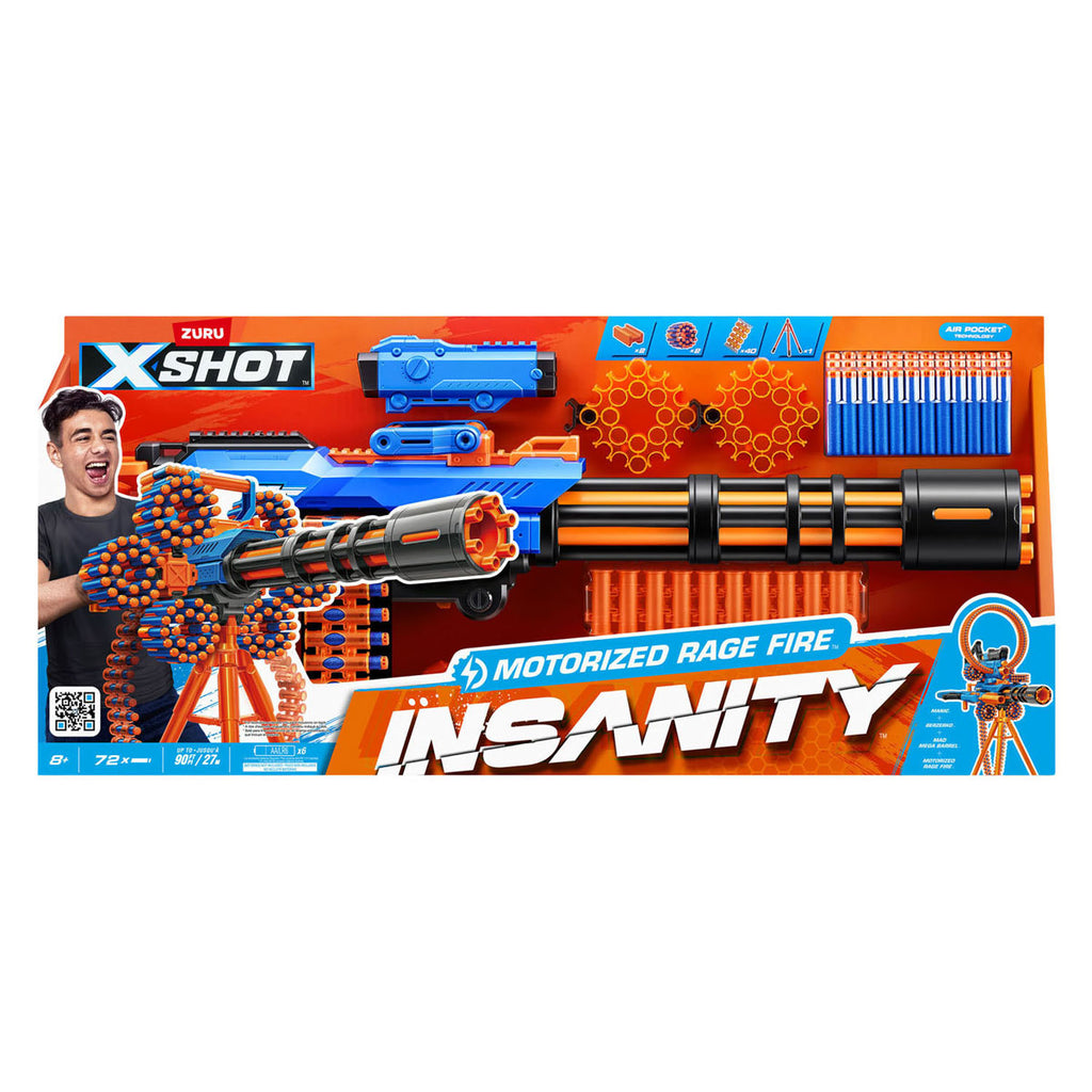 XSHOT - XSHOT Zuru x-shot insanity motorized rage fire blaster - 72 pijlen