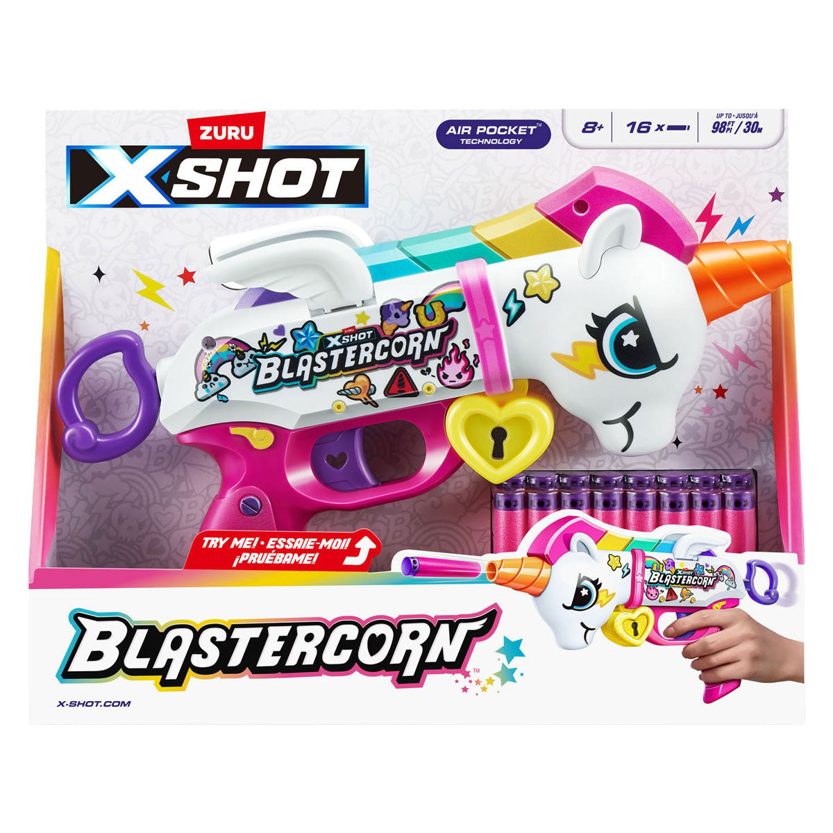 XSHOT - XSHOT Zuru x-shot blastercorn met 16 pijlen