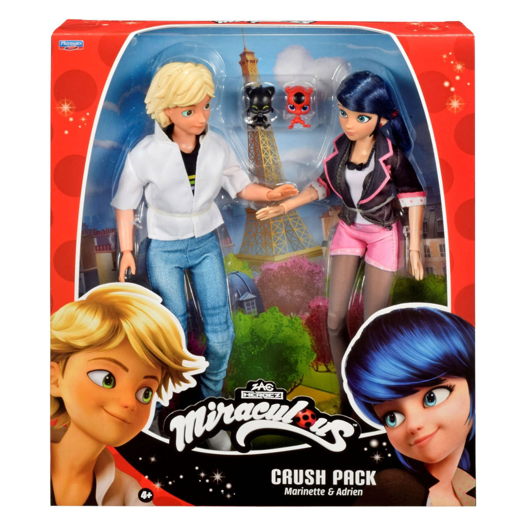 Bandai - Bandai Miraculous marinette & adrien poppenset - 26 cm