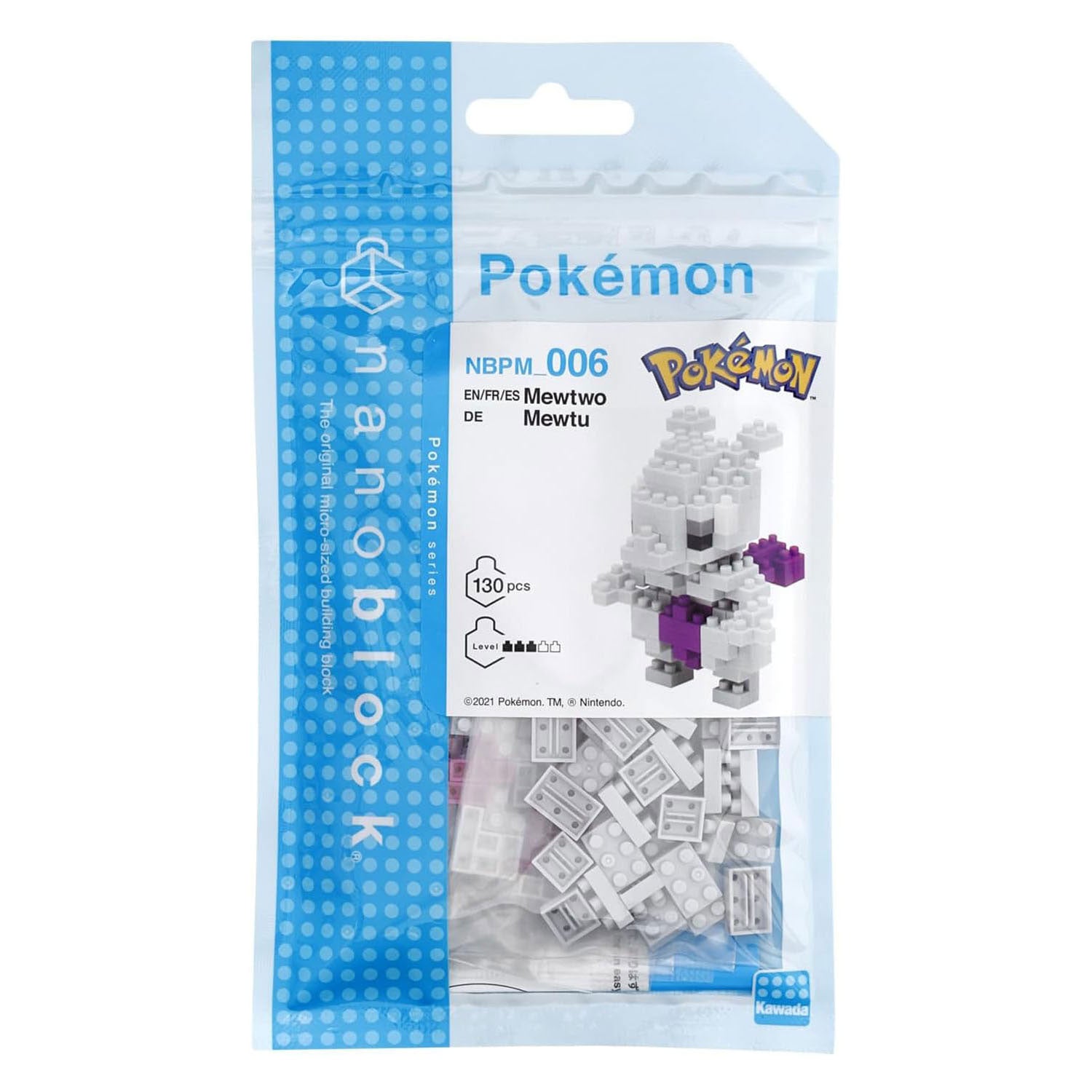 Nanoblock - Nanoblock bouwset pokémon mewtwo - 130st.