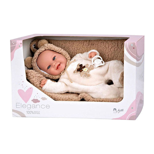 - Elegance Babyto Babypop Beige Berenpakje met Dekentje - 35 cm