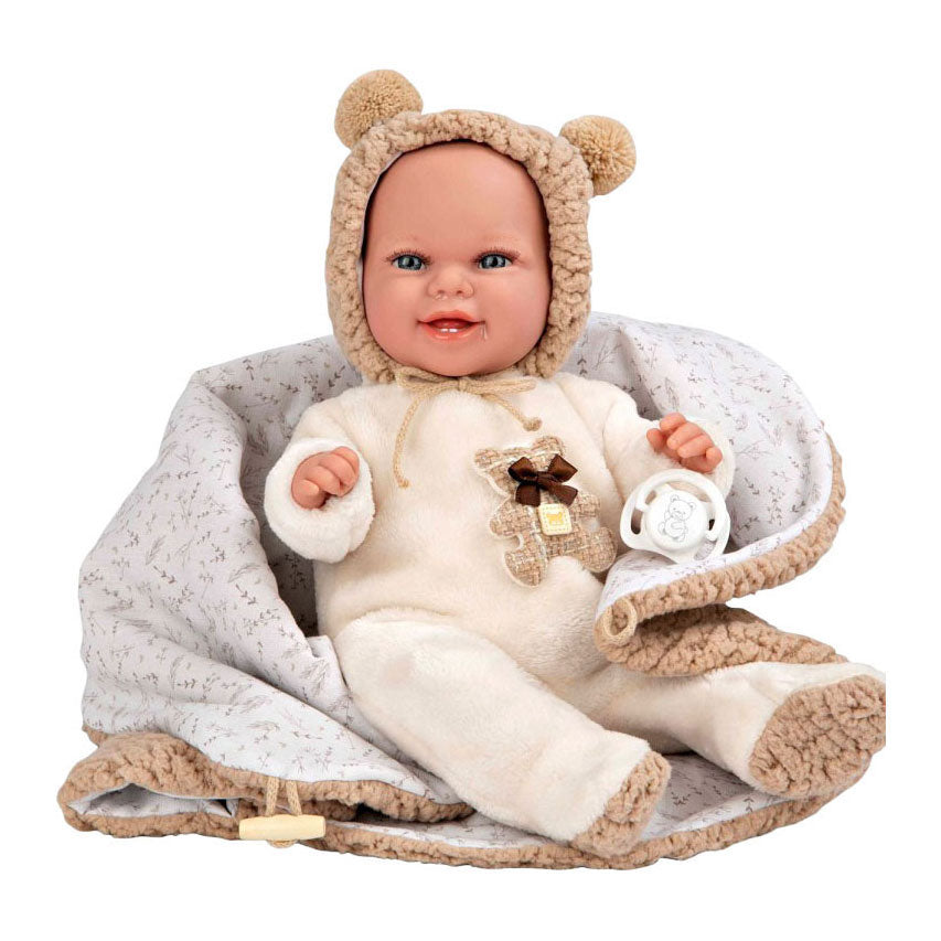 - Elegance Babyto Babypop Beige Berenpakje met Dekentje - 35 cm