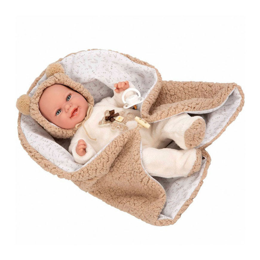 - Elegance Babyto Babypop Beige Berenpakje met Dekentje - 35 cm