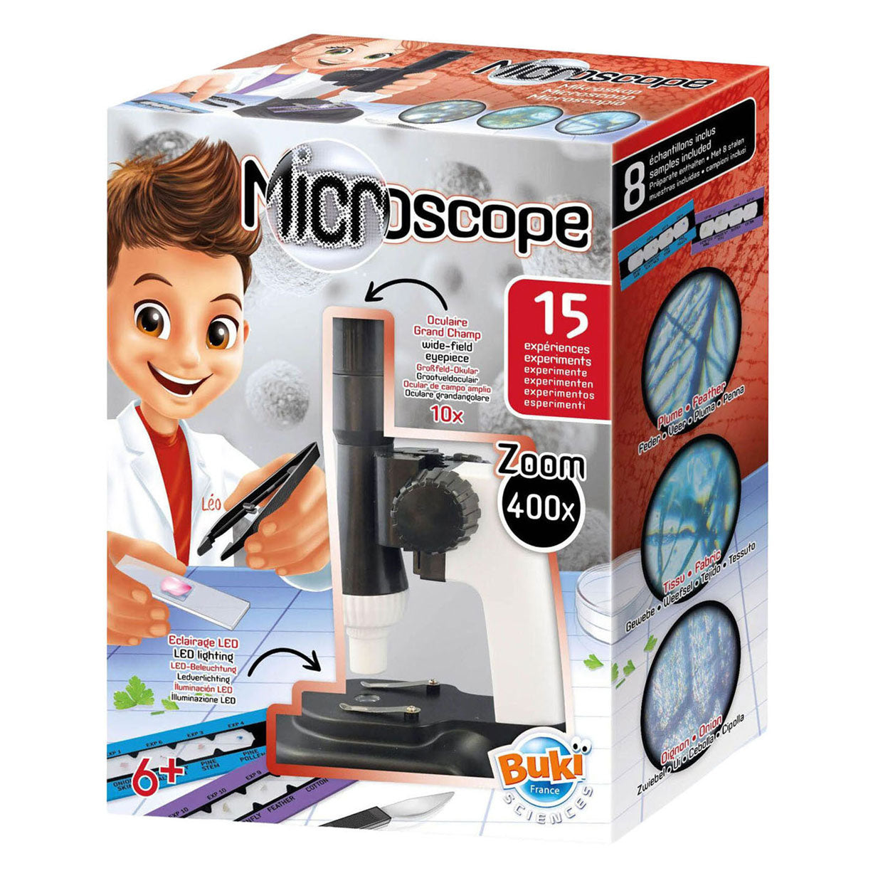 - Buki Wetenschap Microscoop met 15 Experimenten
