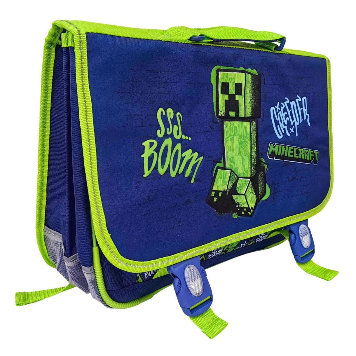 - Minecraft Schooltas 2 Compartimenten met Voorzak - 315x41x15cm