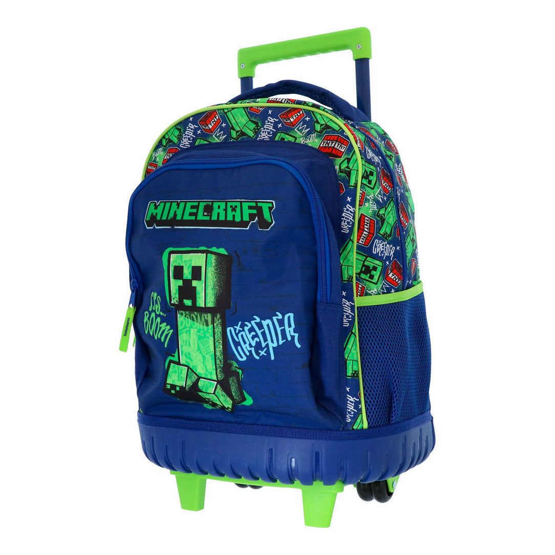 - Minecraft Trolley Rugzak 3 Compartimenten met Zijvakken