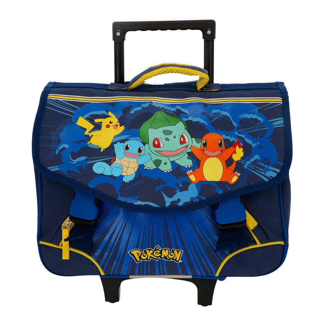 Pokémon - Pokémon Pokemon schooltas trolley 2 compartimenten met voorzak