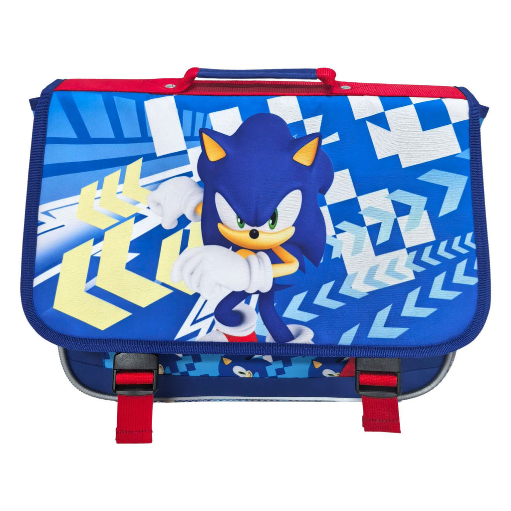 Sonic - Sonic schooltas met 2 compartimenten en voorvak