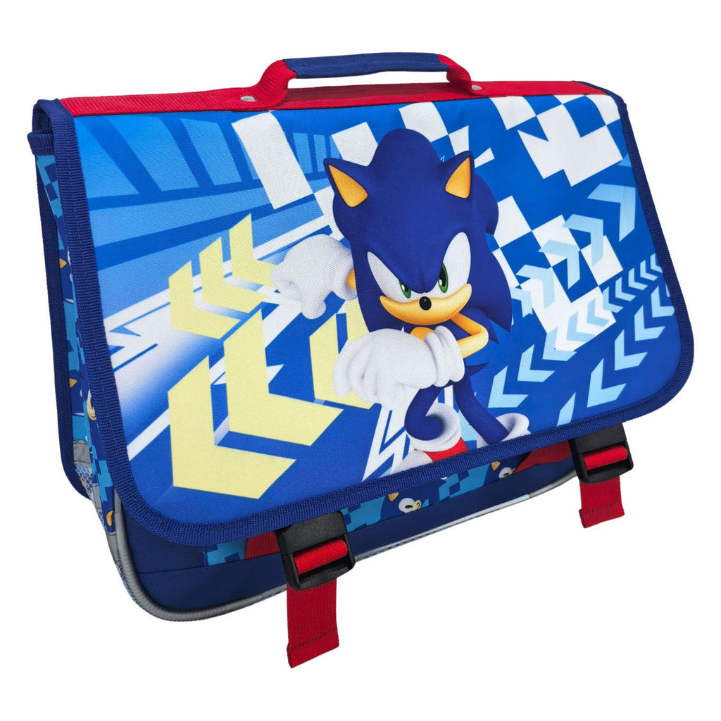 Sonic - Sonic schooltas met 2 compartimenten en voorvak