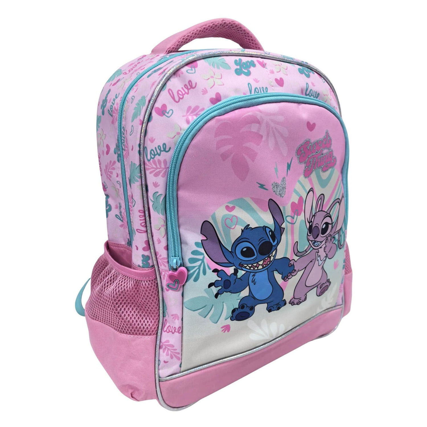 Disney - Stitch love rugzak 3 compartimenten met zijvakken