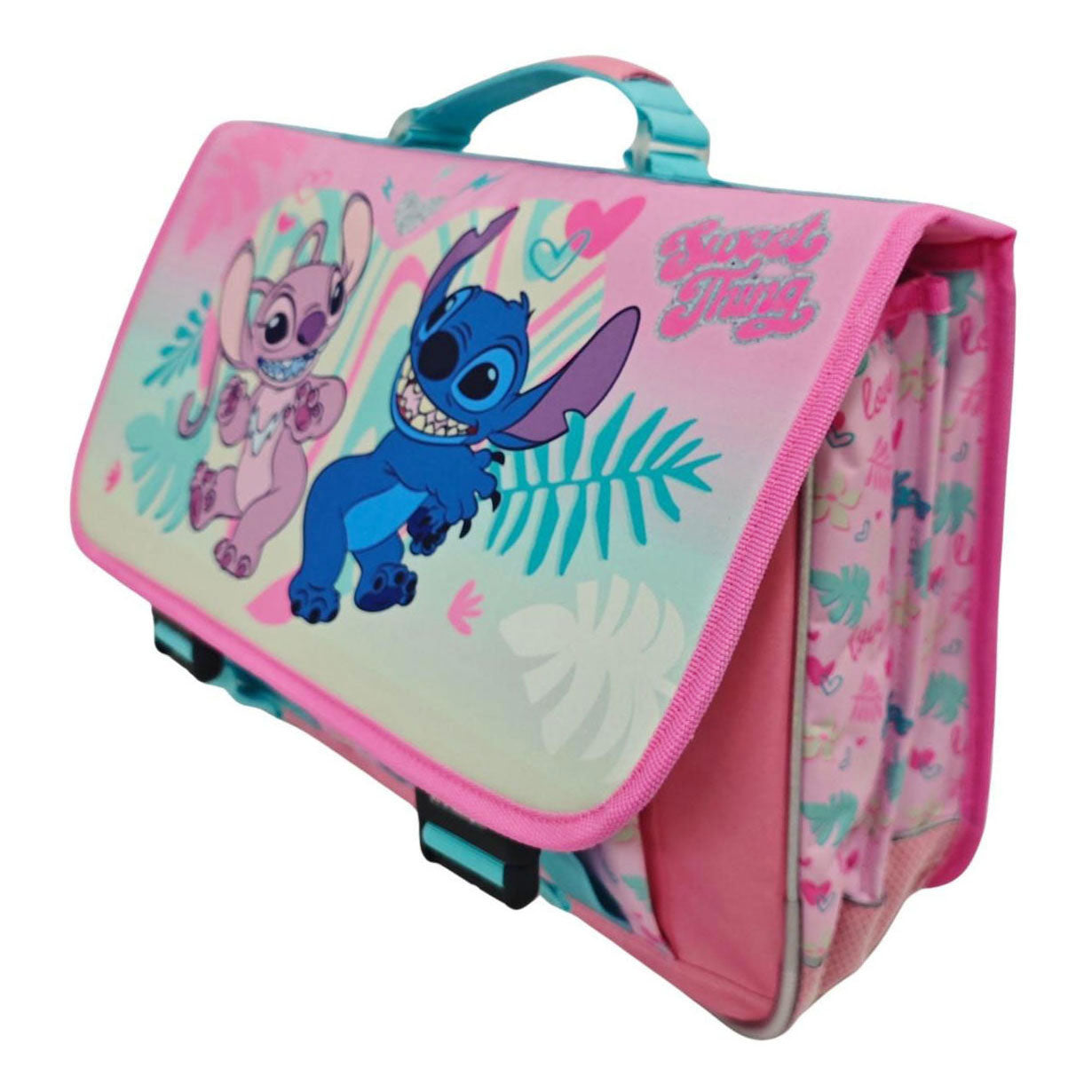 Disney - Stitch love schooltas met 2 compartimenten met voorvak