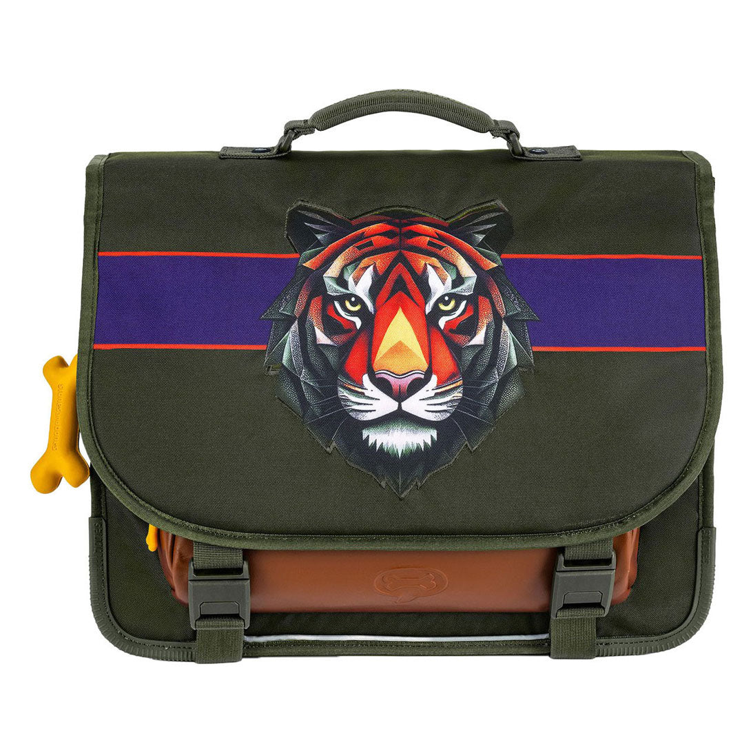 Stones and bones tiger facet khaki lake schooltas