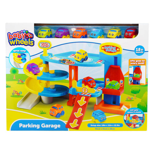 - Baby Wheel Parkeer Garage met 6 Autos