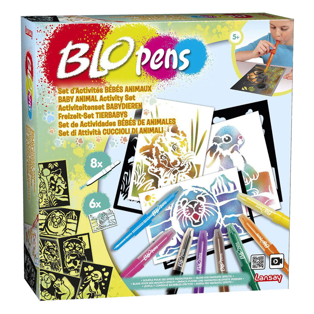 - Blopens Knutsel Set Babydieren met 8 Blaaspennen