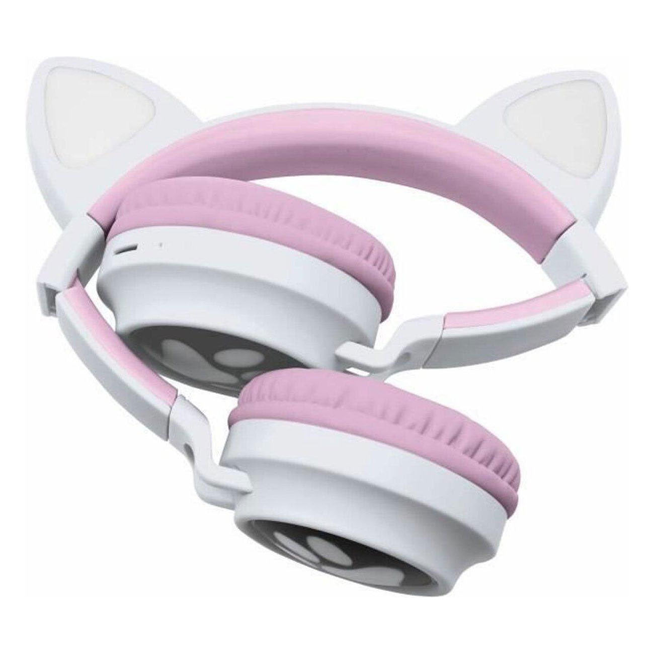 - 2-in-1 Bluetooth Koptelefoon met Licht Kattenoren