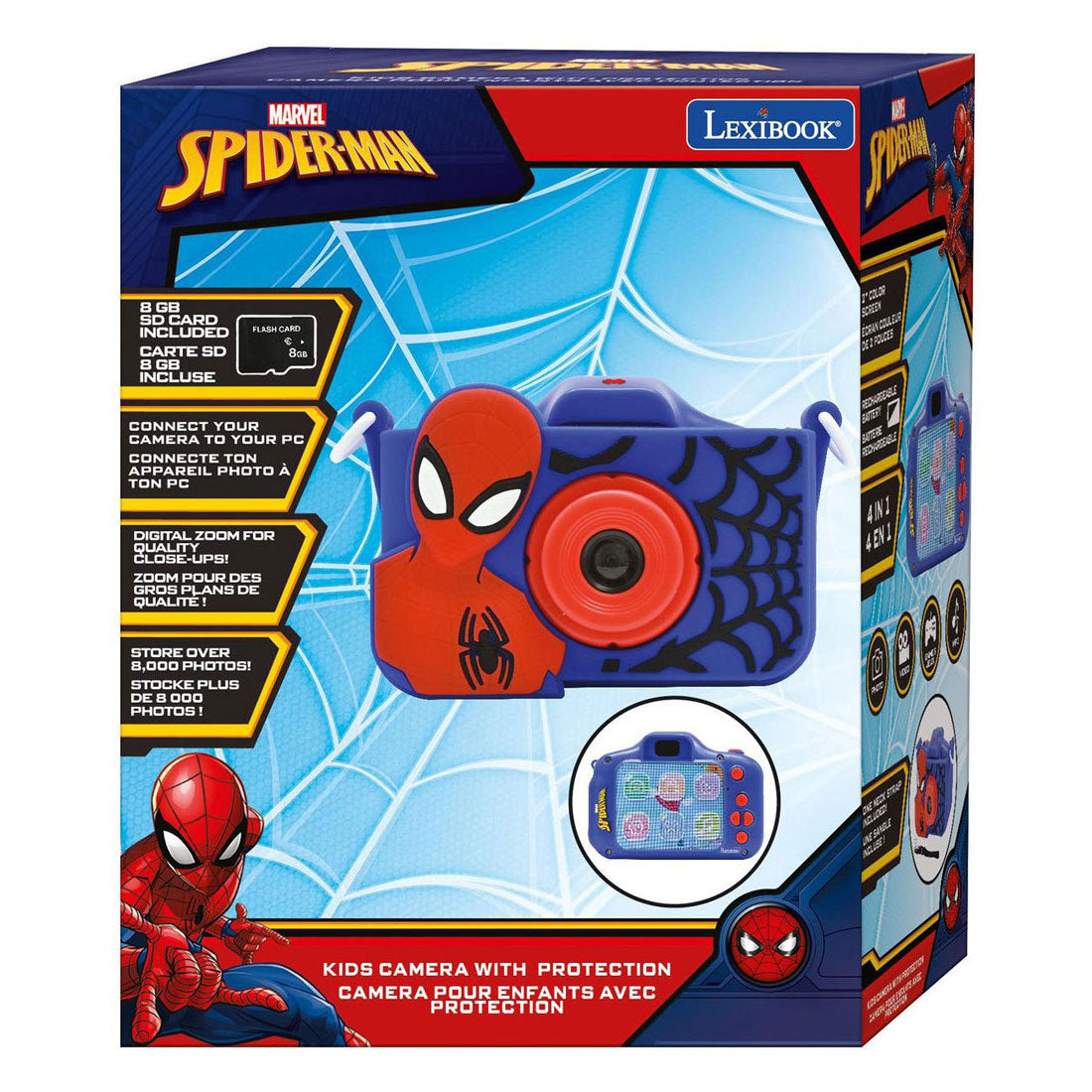 Lexibook - Lexibook Spiderman - camera met bescherming voor kinderen - 8gb