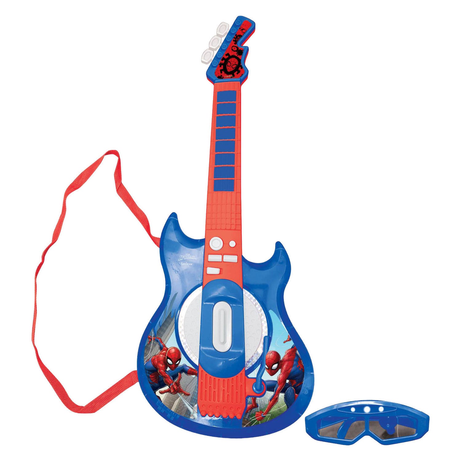Lexibook spider-man electronic lighting gitaar met microfoon in glasses shape