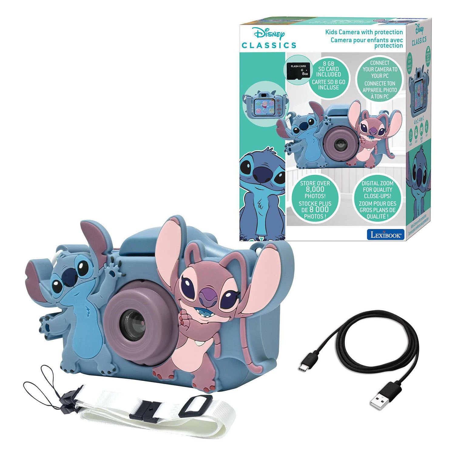 Lexibook - Lexibook Stitch camera met bescherming voor kinderen - 8gb