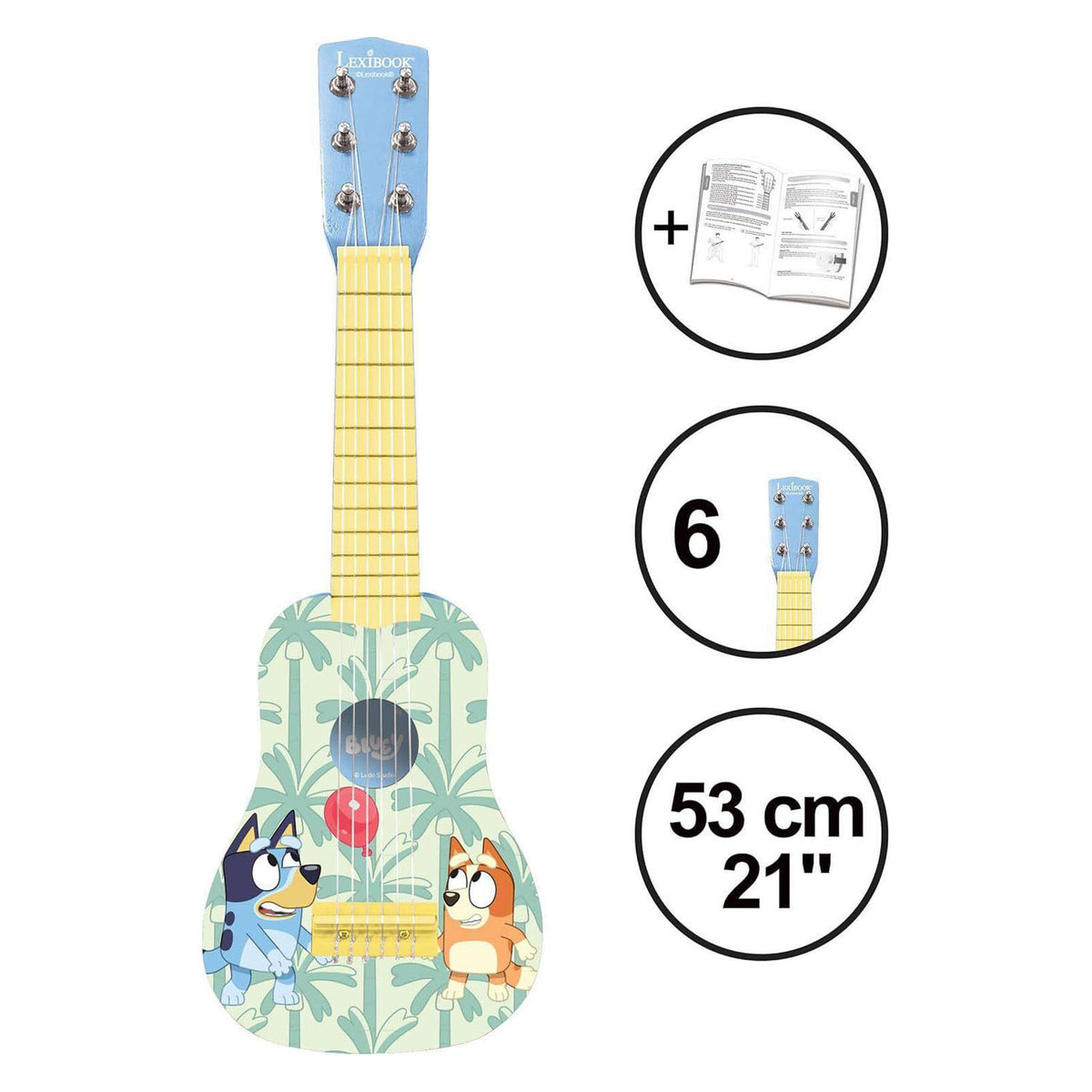 Lexibook mijn eerste houten gitaar bluey – 21 53 cm