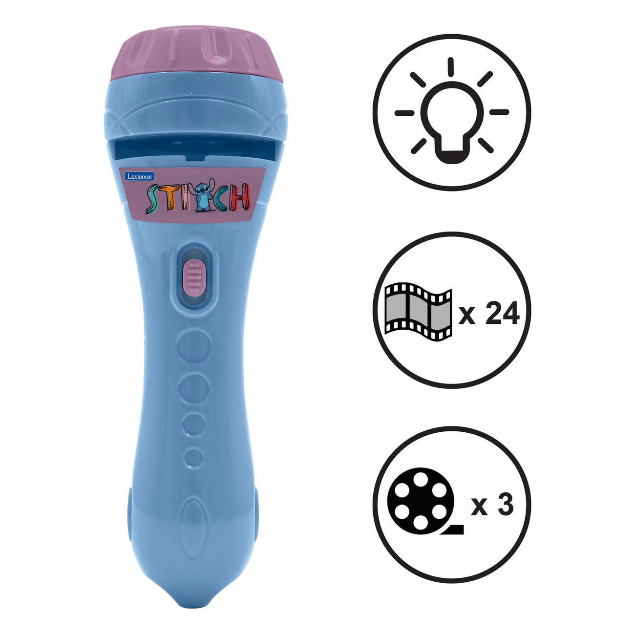 Lexibook - Lexibook Stitch projectie-zaklamp met 24 plaatjes