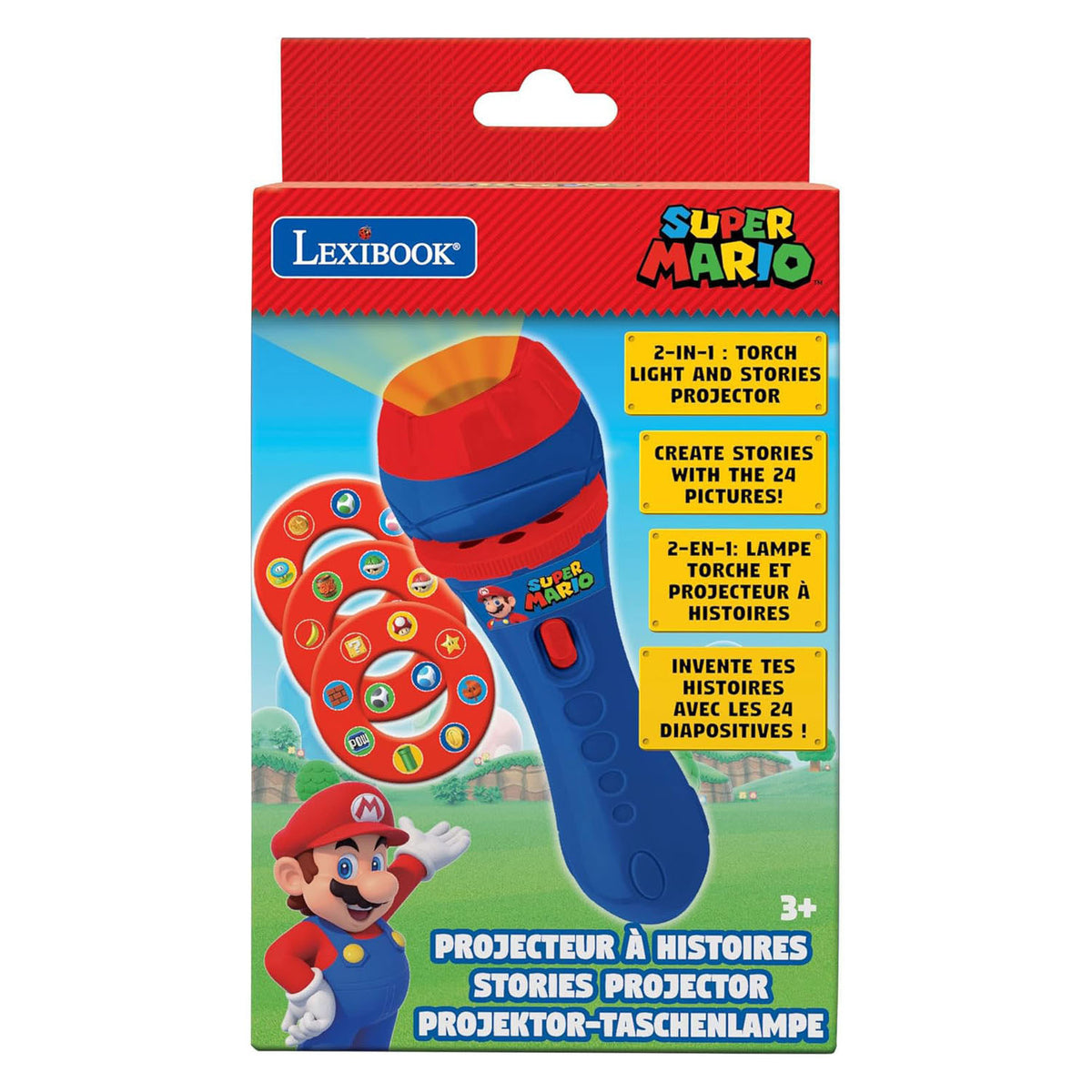 Lexibook super mario projectie-zaklamp met 24 plaatjes