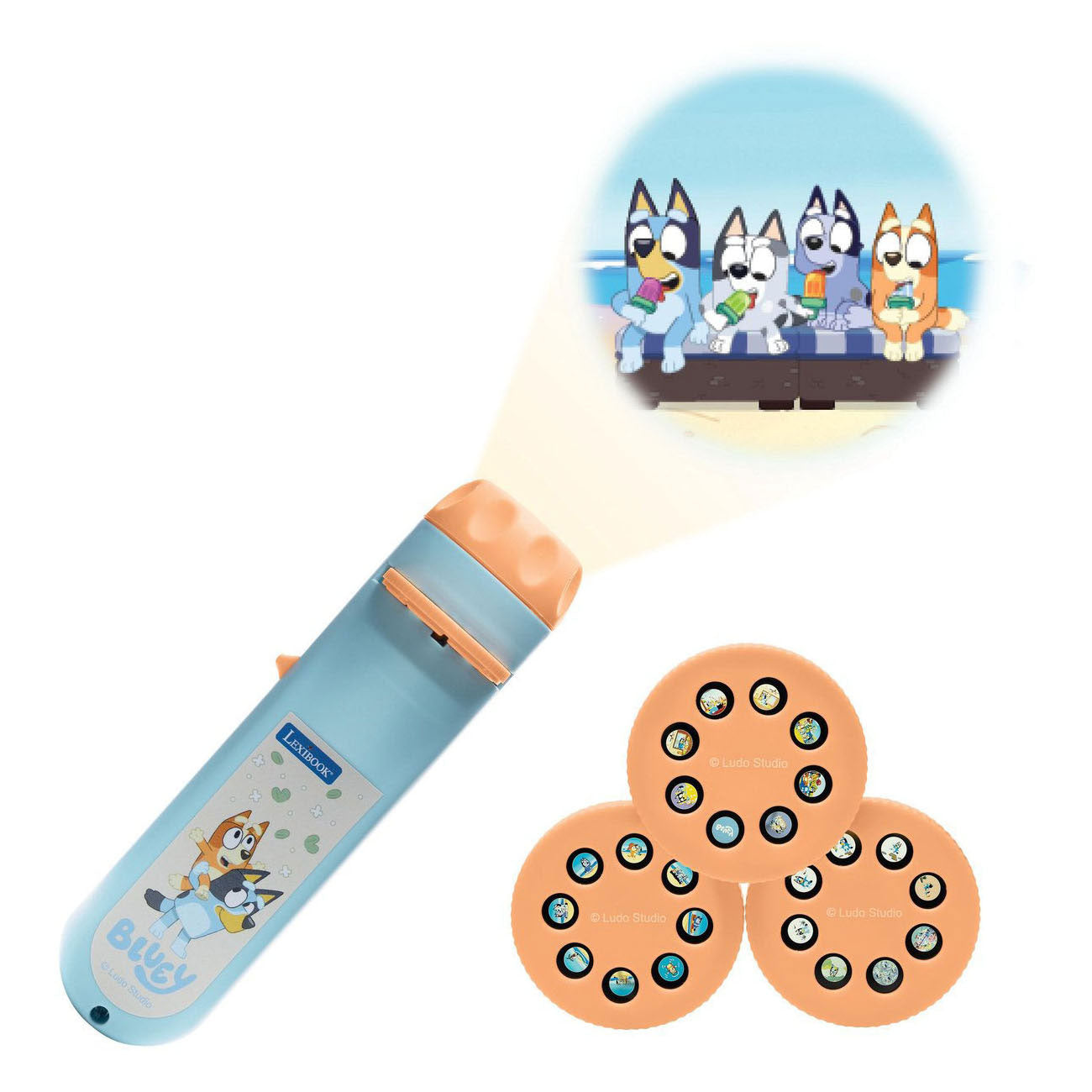 - Bluey Projectie-Zaklamp met 24 Plaatjes