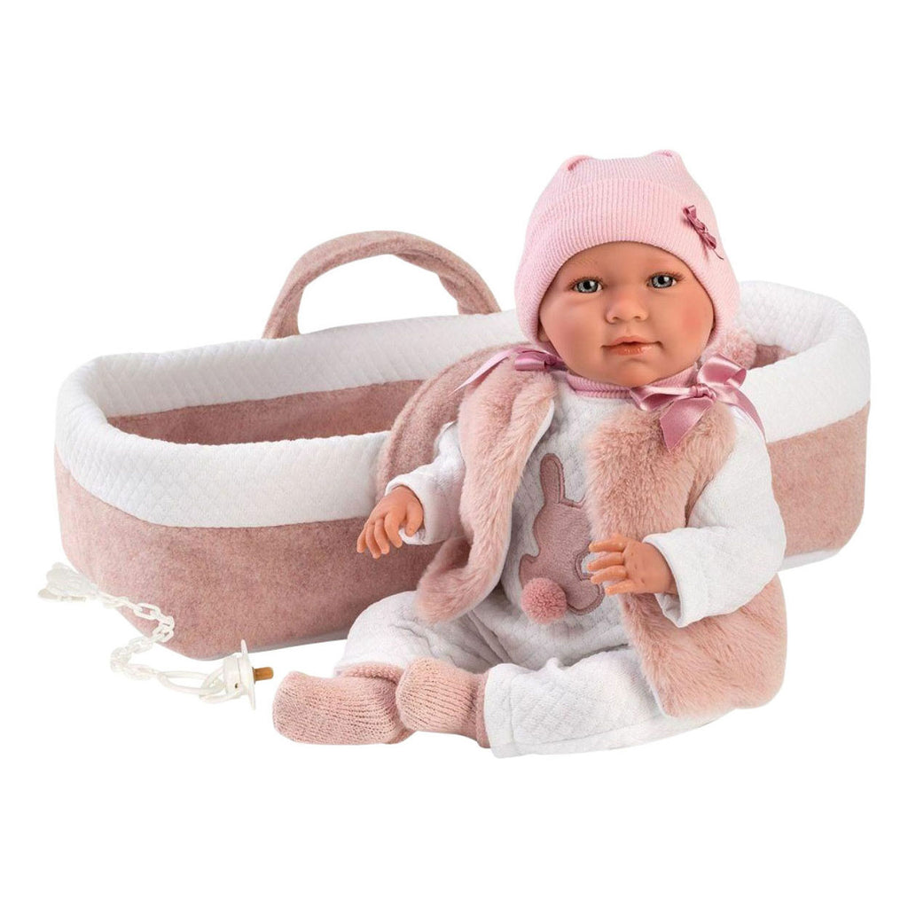 - Mimi Soft Body Babypop met Reiswieg en Speen - 42 cm