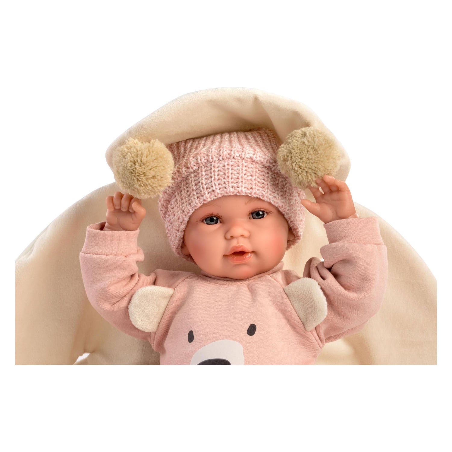 Llorens - Llorens Osito babypop met roze pakje - 36 cm