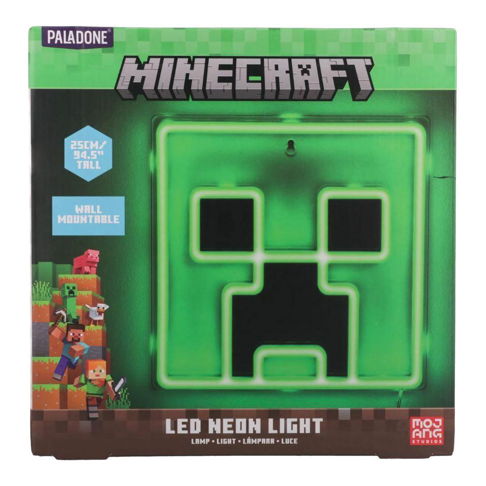 - Minecraft Creeper LED Neon Wandlamp