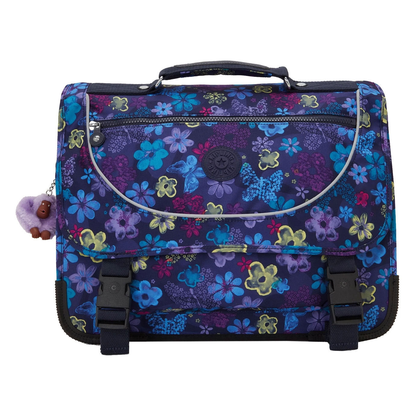 Kipling - Kipling preppy rugzak - dark flower stamp
