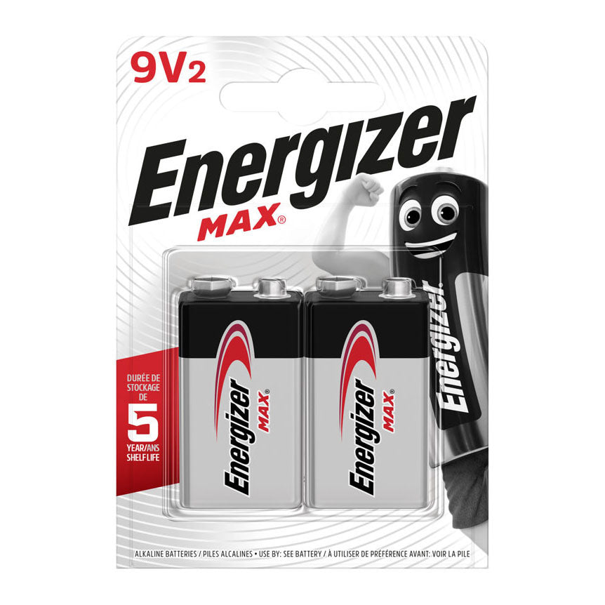 - Energizer Max 9V Alkaline Batterijen 2st.