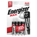 - Energizer Max AAA Alkaline Batterijen 4 stuks