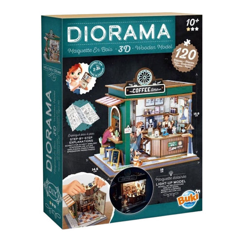 - Houten Bouwpakket Diorama Café - 120dlg.
