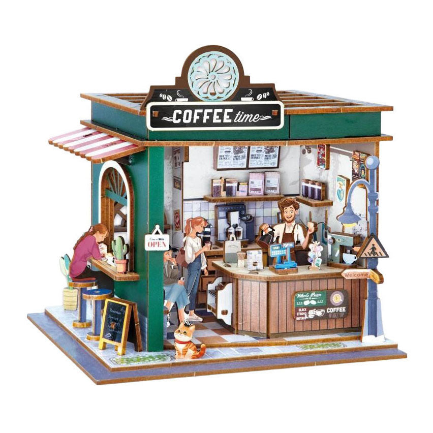 - Houten Bouwpakket Diorama Café - 120dlg.